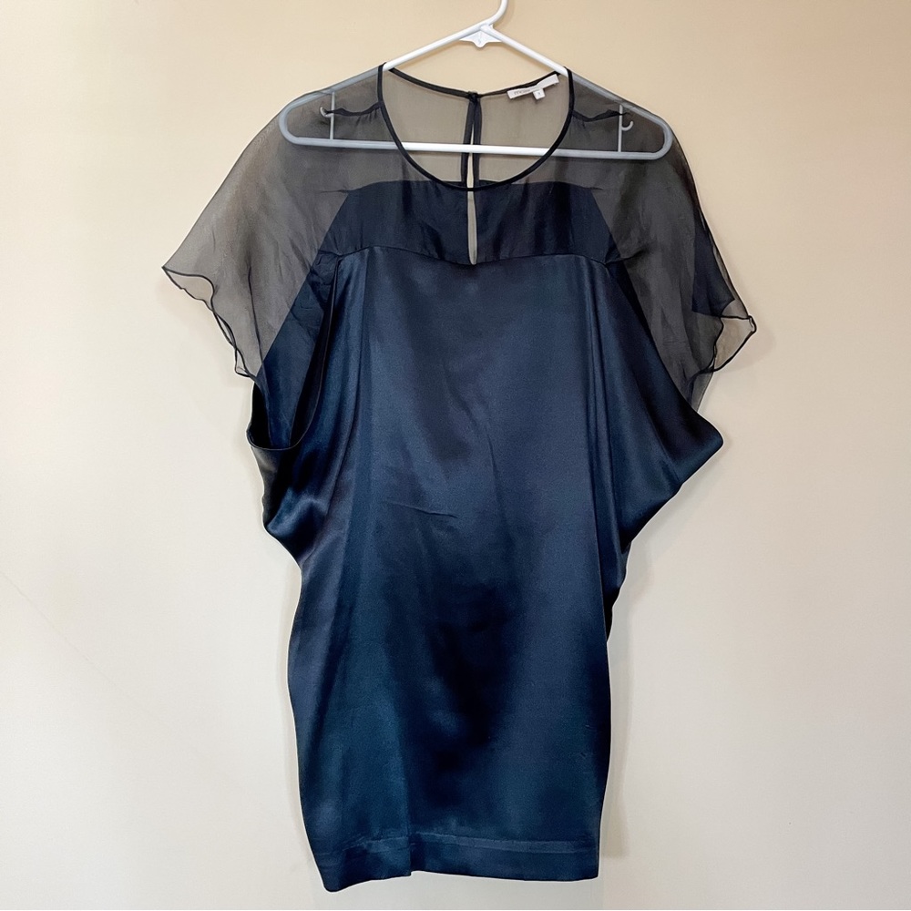 Maje Sheer Sleeve Dress